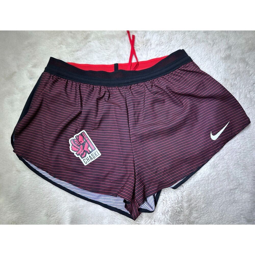Nike Pro Elite 2" Racing Running Shorts Black Red DA2940 012 Men's Large NEW